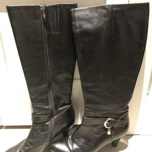 7.5 Size Heel Genuine Leather Women's Pointed Toe Side Zip Stiletto High Heel Kn